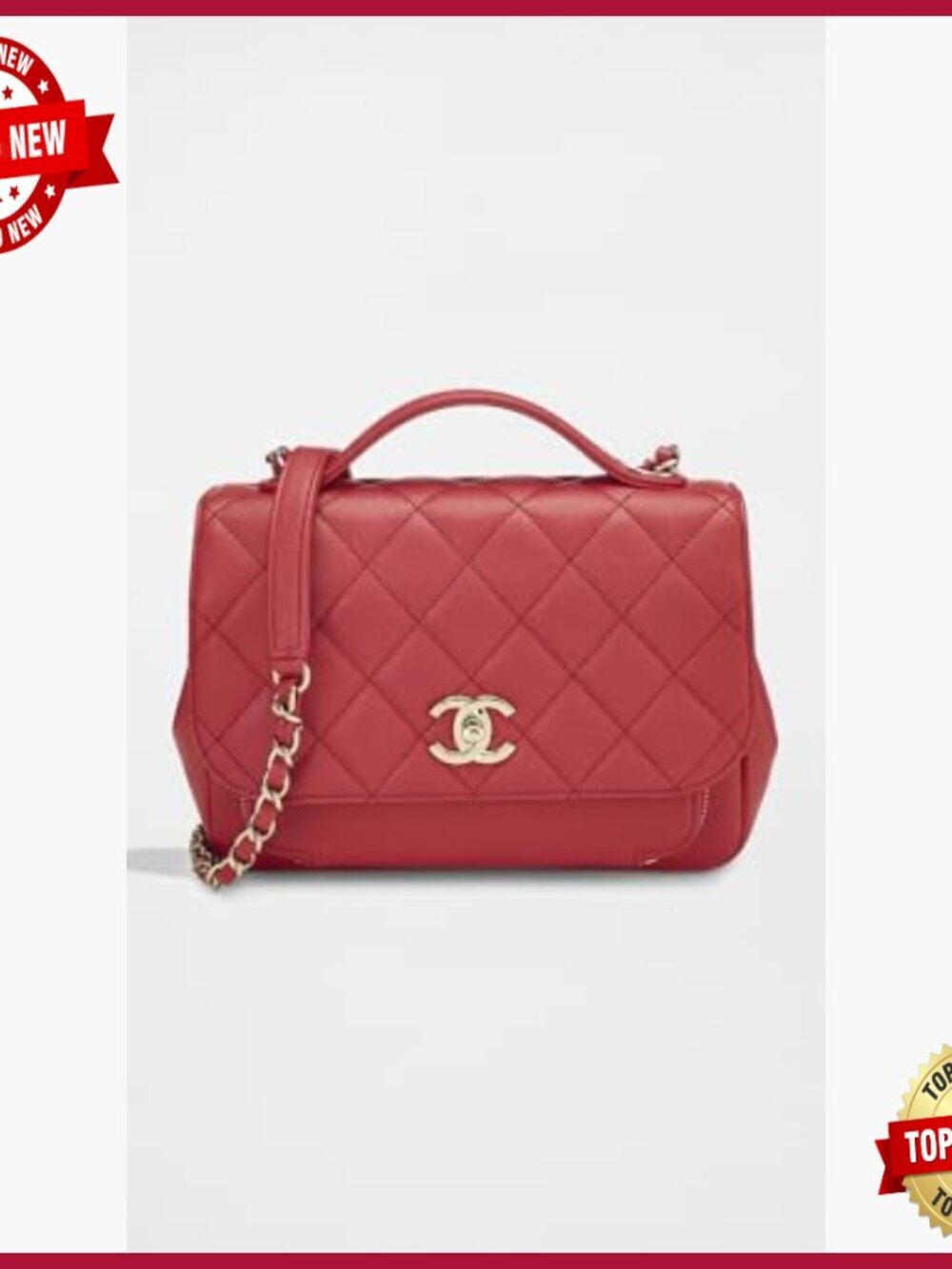 Quilted Caviar Flap Bag with Chain Strap, Pre-Owned Luxury Satchel - Picture 2 of 6